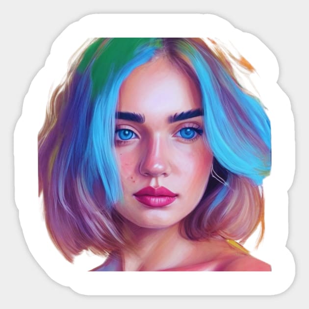 Surreal Beautiful Dreamy Girl Sticker by Dream the Biggest